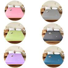 Solid Color Simple Fitted Sheet, Versatile For All Seasons