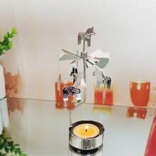 Rotary Candle Holder Metal Tear Spinning Candleholder For Wedding Party Christmas Home Decoration