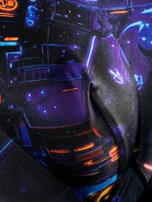 5pcs/Pack 2025 New Style Men's Short Low-Rise Trunks, Thin Quick-Dry Printed Briefs - Black - View 4