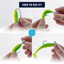 10pcs High-Quality Ned Rig Soft Baits Hooks - Durable PP & Lead Material, Anti-Jam Design, Suitable For Fishing And Hunting, With Anti-Slip Hook, Sharp Blood Groove, Suitable For Freshwater & Saltwater Salmon And Bass Fishing, Great Gift Recommendation For Vacation And Outdoor - Multicolor - View 4