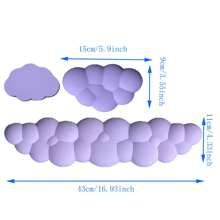 3 pièces/Set Repose-poignet ergonomique et tapis de souris, support de poignet en mousse à mémoire de forme pour la dactylographie au bureau, tapis de bureau en silicone antidérapant et doux pour hommes et femmes