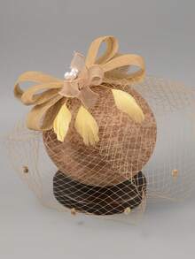 Elegant Wide Brim Fascinators Hats For Women Big Bowknot Formal Occasion Kentucky Cap Lady Wedding Bridal Cocktail Tea Party Dress Flat Top Fedoras Hat,Cocktail Party Women's Elegant Gift Hat - 1063 - View 15