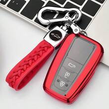 Car Key Case Protector Soft TPU Key Shell Cover Auto Accessories For Prius For Camry For Corolla For CHR For AVALON For Prado 2018 2022 Dustproof And Anti Fall High-End Fashionable Keybag - With Braided Cord Buckle - View 6