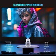 Magcubic HY300Pro+ Projector Built In Android 14 System 180°Flexible Rotating Projector With Manual Focus And Auto Keystone Correction Portable Projector - 英規插(220-240V) - 查看 3