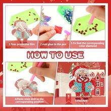 20pcs/Set DIY Christmas Diamond Painting Keychain Kit - Create Sparkly Mosaic Art For Backpacks And Gifts - Santa Claus And Snowman Characters - Multicolor - View 5