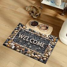 1 tấm thảm chùi chân họa tiết đá - Chống trượt, thích hợp cho trong nhà/ngoài trời, thấm hút và chống bụi bẩn, dùng cho phòng ngủ, phòng tắm, nhà bếp, lối vào - Có thể giặt bằng máy trang trí nhà cửa - HQQDD033 - Xem 8