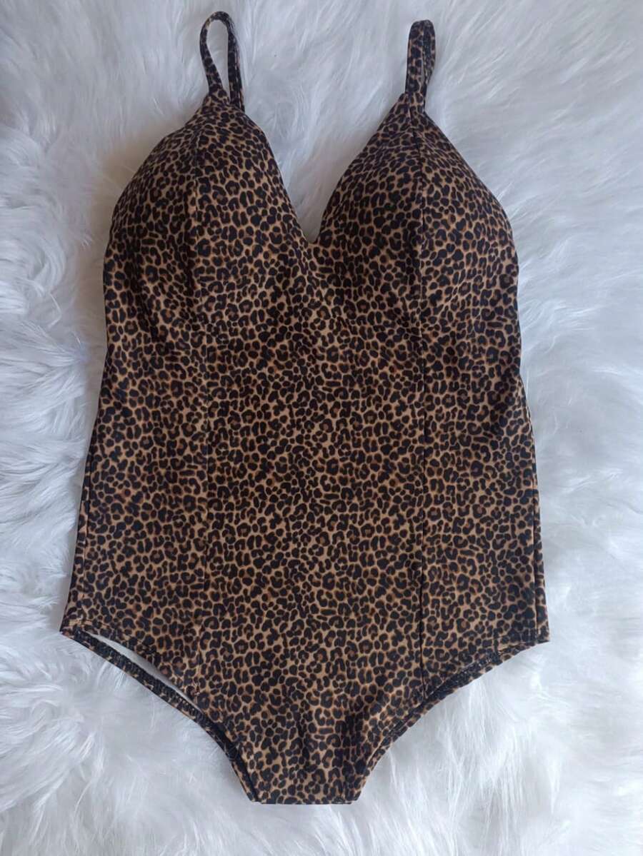 V-NECK STRAP-ON BODYSUIT With Suplex Cups - Gold - View 1