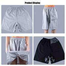 1 件可重复使用和可清洗的成人厕所尿布裤 - 透气舒适的男女通用裤，采用多功能深色纽扣设计，可调节松紧腰带，可折叠且易于存放，黑色，透气贴身设计，合身