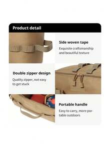 Outdoor Camping Utensil Storage Bag With Shoulder Strap, Durable Camping Cutlery Storage Bag With Handles, Tableware Storage, Miscellaneous Storage, Camping Small Bag, For Outdoor Picnic And Camping Essentials, Foldable With Customizable Compartments And Mesh Pocket, Camping Accessories, General Party And Tools Storage Box, Anti-Collision, Multi-Functional Large Capacity - Multicolor - View 5