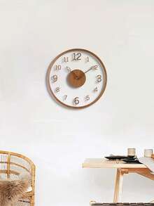 1 pieza Reloj de levitación transparente minimalista, diseño de puntero de hoja creativo, textura de madera, silencioso sin tictac, adecuado para sala de estar, dormitorio, cocina, oficina y decoración festiva. Reloj decorativo para habitación, reloj decorativo de pared, decoración de dormitorio, decoración de dormitorio universitario, decoración del hogar de vuelta a la escuela - 30 cm/12 pulgadas - Ver 5