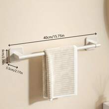 1 Piece Tool Home Wall-Mounted Punch-Free Towel Shelf Bathroom Wall-Mounted Storage Rack Bathroom Towel Single-Pole Toilet Toilet Bathroom Hardware Storage Rack