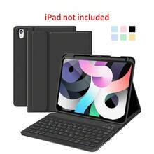 STWMOOCE Detachable IPad Wireless Keyboard Leather Case With Tablet Magnetic  Pencil Holder And Stand, Compatible With 10.2-Inch IPad 7/8/9th,IPad 10th,10.9-Inch IPad Air4/5th,11 IPad Air(M2/M3),11-Inch IPad Pro1/2/3/4th Gen Bluetooth Keyboard Cover - Black - View 1