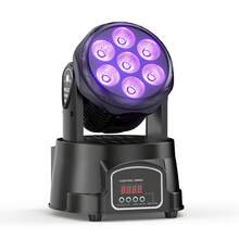 SEBRUANC 105W Moving Head Light, 7LED RGBW 4-In-1 Strobe Effect Light,Sound Activated Auto Play Remote & DMX Control Stage Light For Church Wedding Party Bar Club Live Show Entertainment Stage Lighting - UK Plug(220-240V) - View 16