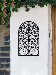 CIFbuy 1pc Ornate Metal Window Frame & Arch Wall Sculpture - Rustic Baroque Style Gothic Decor For Living Room, Creates Stunning Cathedral-Inspired Accent Wall,Suitable For Modern Home Decor, Home Decoration, Room Decor, Bedroom Decor