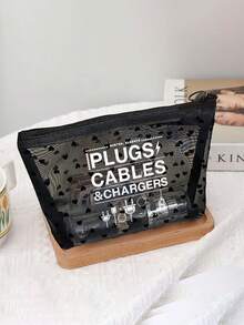 Mesh Bag, Large Capacity Transparent Mesh Cosmetic Storage Bag, Multi-Functional Travel Portable Bag - متعدد الألوان - مشاهدة 4