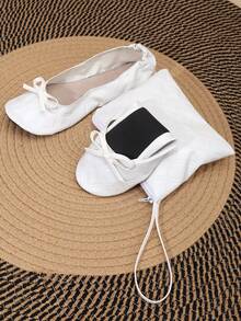 Spring/Summer/Fall New Style Classic Dancing Shoes For Women,Soft, Comfortable And Light,Ballet Shoes For Girls,Complimentary Matching Storage Bag - White - View 6