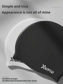 youyou Bonnet de bain en silicone pour femmes et hommes, imperméable, très grande taille, protection auditive confortable, convient aux cheveux longs