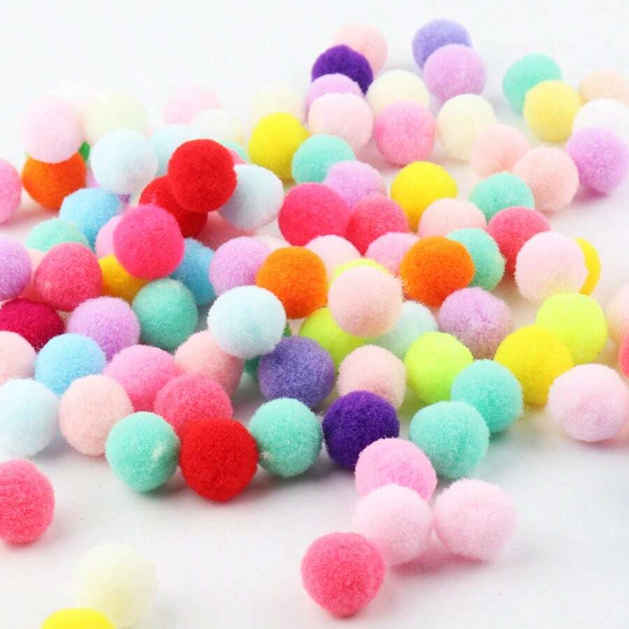 65個 (20g) 2cm 蓬鬆迷你毛球,20mm 高密度毛球,適用於手工藝、珠寶製作配件、衣飾裝飾、家居裝飾 - 彩色 - 查看 1