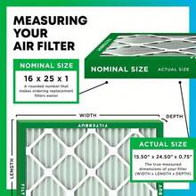 16x25x1 Air Filter MERV 13 Optimal Defense (4-Pack), Pleated HVAC AC Furnace Air Filters Replacement (Actual Size: 15.50 X 24.50 X 0.75 Inches) - 15.50 x 24.50 x 0.75 - View 2