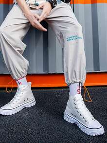 High-End Sports Canvas Shoes For Men - 白色 - 查看 4