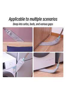 Máy hút bụi khe hở có thể thu vào với thanh kéo dài, dụng cụ vệ sinh, chổi lau có tay cầm dài có thể kéo dài để vệ sinh gầm tủ lạnh, ghế sofa, giường, đồ nội thất - Nhiều màu - Xem 5