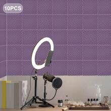 CNCEST CNCEST 10 pezzi Pannelli acustici Isolamento acustico autoadesivo 50 * 50 * 20 cm Assorbitore acustico Tappetini fonoassorbenti adatti per luoghi in cui è richiesta la riduzione del suono e del rumore (grigio/viola/nero)