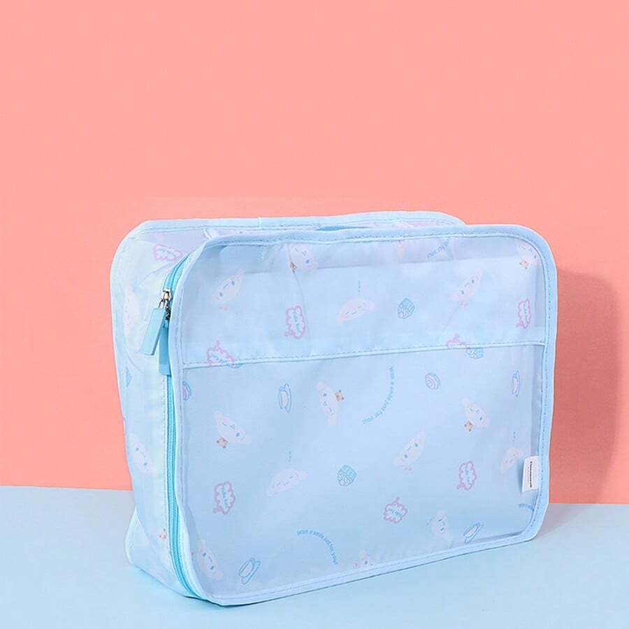 Miniso Sanrio Cinnamon Cute Cartoon Travel Set (3 Pieces) - Blue, Fashionable, Lightweight And Easy To Carry (1 PC) - Blue - View 1