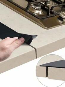 1PC/2PCS Stove Counter Cover Kitchen Seal, Stove Top Seal, Organic Silicon High Temperature Resistant Kitchen Gap Strip, Oil And Dirt Resistant Gas Stove Gap Soft Sealing Strip Silicone Gap Plug Kitchen Stove Counter Gap Cover - Flexible Stove Space Filler