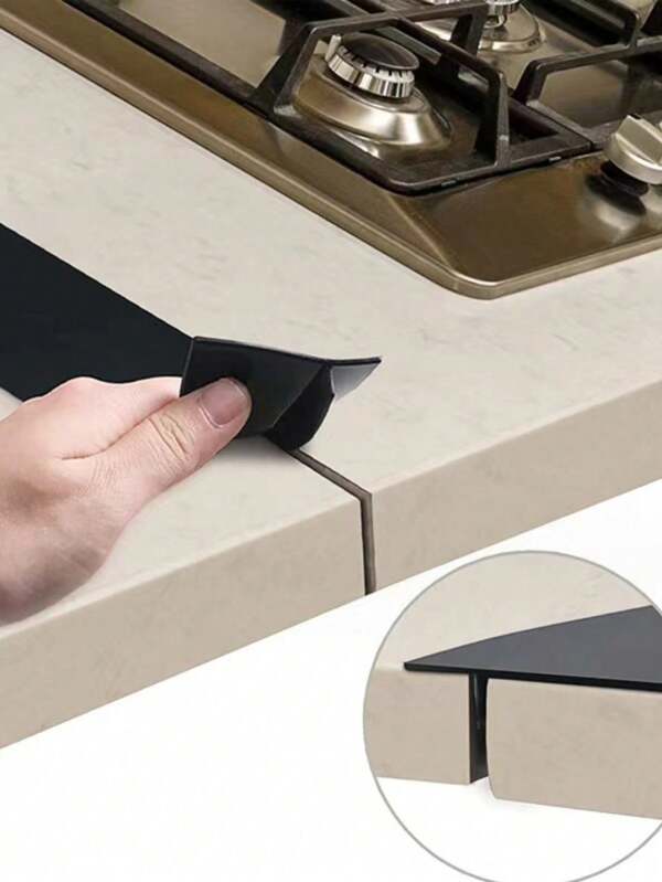 1PC/2PCS Stove Counter Cover Kitchen Seal, Stove Top Seal, Organic Silicon High Temperature Resistant Kitchen Gap Strip, Oil And Dirt Resistant Gas Stove Gap Soft Sealing Strip Silicone Gap Plug Kitchen Stove Counter Gap Cover - Flexible Stove Space Filler