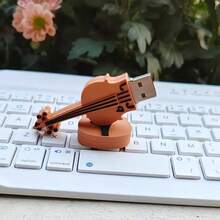 BIYETIMI 64GB卡通钢琴键盘U盘，128GB 2.0卡通U盘，32GB U盘，64GB礼品U盘 - 卡其色 - 查看 9