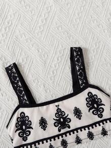 Cami Top & Skirt Set, Casual Outfit For Tween Girls