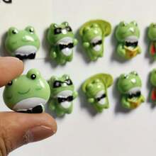 6pcs/Set - Cute Cartoon Frog Shape Refrigerator Magnets, Decorative Round Fridge Stickers For Office, Kitchen, Whiteboard, Food Storage And Dishwasher - Perfect For Holiday Home Decor And Valentine's Day Gift