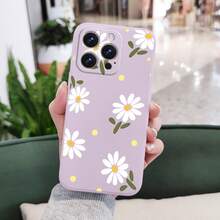 液体硅胶小菊花图案外壳适用于 16e 15 Pro Max 14 Plus 13 Mini 12 Pro 11 X XS XR XS Max 7 8 Plus SE2 SE3 Galaxy S24 Ultra S23 FE S22 Plus S21 S20 S10 A55 A54 A53 A52 A51 A35 A34 A33 - 紫色 - 查看 4