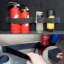4 piezas de correas de organizador de maletero de automóvil de nailon resistente - Almacenamiento seguro para extintores de incendios y accesorios, color negro, se ajusta