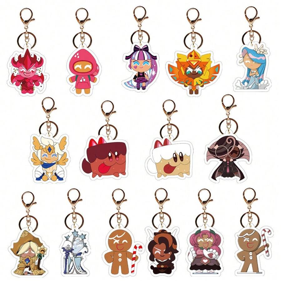 1pc Cookie Run Kingdom Game Acrylic Keychain Pendant, Suitable For Advertising, Promotions, Conferences, Welfare, Festivals, Awards, Commemorative Souvenirs (Slightly Different Colors From Actual Item, Randomly Shipped)