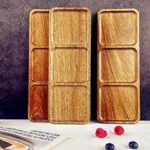11.4-Inch Rosewood Multipurpose Serving Tray, Breakfast Platter, Snack Plate, Cake Stand, Decorative Platter, Divided Appetizer, Dipping Sauce, Nuts, Dried Fruits, Kitchen Counter, Bathroom Decor, Dessert Display, Suitable For Weddings, Graduations, Birthdays, Parties, Halloween, Christmas