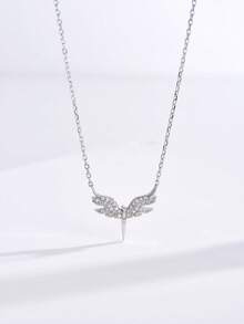 1pc Fashionable Angel Pendant Necklace For Women - Silver - View 1
