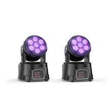 SEBRUANC 105W Moving Head Light, 7LED RGBW 4-In-1 Strobe Effect Light,Sound Activated Auto Play Remote & DMX Control Stage Light For Church Wedding Party Bar Club Live Show Entertainment Stage Lighting - UK Plug(220-240V) - View 17