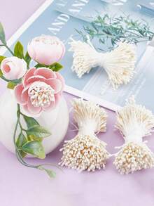 400/800/1600颗人造花蕊，仿珍珠花蕊，家居花艺DIY工艺装饰，适用于婚礼花艺布置、手工家居装饰、复活节、母亲节、父亲节等场合。 - 白色 - 查看 3