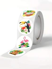 120 miếng dán tròn hình chim hồng hạc theo chủ đề Hawaii, vật dụng gói quà tiệc sinh nhật, kẹo, túi quà, miếng dán niêm phong, miếng dán sổ tay, miếng dán sổ nhật ký tự làm, miếng dán trang trí - Hawaii - Xem 6