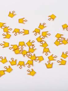 Set de 10 piezas/Paquete Accesorios de joyería con forma de corona rosa para hacer collares, pulseras y colgantes DIY - corona - Ver 7