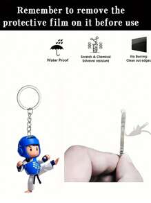 1 Taekwondo Junge, 2D Acryl Anhänger. Sportlicher Stil Muster sehr cooles Design, kann als multifunktionaler Schlüsselanhänger, dekoratives Geschenkaccessoire, Innenraum-Hängedekoration und DIY Rucksack-Anhänger verwendet werden, perfektes Geschenk, ohne Batterie erforderlich Schul- und Autoaccessoires, süße Goth Y2K Taschenaccessoires, Schlüsselbänder mit ID-Halter, Autoaccessoires, Taschenanhänger