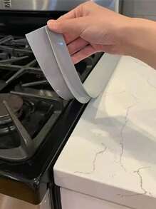 1PC/2PCS Stove Counter Cover Kitchen Seal, Stove Top Seal, Organic Silicon High Temperature Resistant Kitchen Gap Strip, Oil And Dirt Resistant Gas Stove Gap Soft Sealing Strip Silicone Gap Plug Kitchen Stove Counter Gap Cover - Flexible Stove Space Filler