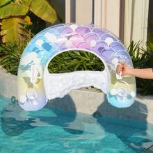 1pc U Shaped Swimming Chair Inflatable Pool Chair Ergonomic For Summer Water Fun Pool Float - Multicolor - View 5