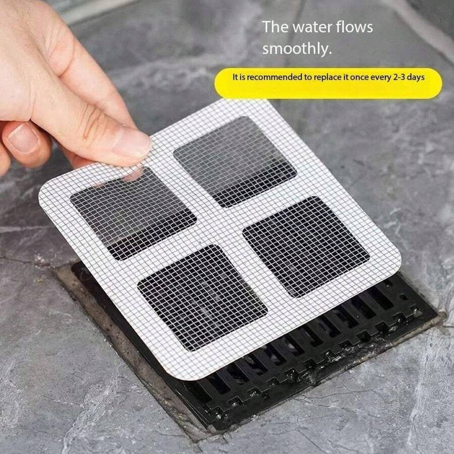 10 Piezas de Trampas adhesivas para el cabello para drenajes de baño desechables, anti insectos, para el hogar, la cocina y el baño
