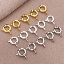 5/10/15 stuks 18K vergulde veersluitingen messing ronde sluitingen open ring sieraden veersluiting sieraden connector sluitingen voor armband ketting sieraden doe-het-zelf knutselen maken