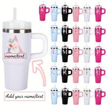 Tasse personnalisée de 14 oz avec lettre de A à Z, tasse à boire de tous les jours, cadeau surprise, cadeau de nouvel an, cadeau d'anniversaire, cadeau de la Saint-Valentin, convient à la famille, aux amis, aux amoureux, à la fête des mères, à la fête des infirmières, à la fête des pères, au mariage, à la remise des diplômes, à la fête des enseignants, multifonctionnel, ornemental, réutilisable, raffiné, élégant, de haute qualité, coloré, moderne, personnalisé, unique, idéal comme cadeau pour lui, idéal comme cadeau pour elle, petit ami, papa, petite amie, maman, famille, amis, salle de thé, maison, jardin, bureau, tasses personnalisées, ambiance chaleureuse