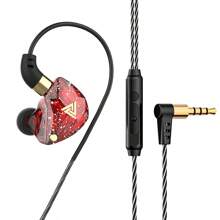 QKZ SK8 Heavy Bass Headphones Computer Gaming Wire Control With Wheat Sports In-Ear Lol Gaming Earbuds 3.5mm Jack