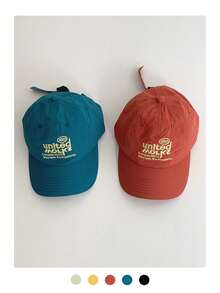 1 szt. Miękka czapka baseballowa z haftowanym napisem Crown w kolorze żółtym, nowy model na wiosnę/lato dla kobiet, szybkoschnący, oddychający kapelusz przeciwsłoneczny, czapka z daszkiem w blokach kolorów, lekka czapka chroniąca przed słońcem