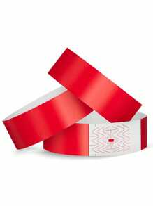 100 piezas/Paquete Pulseras desechables a prueba de agua y a prueba de desgarros, hechas de papel sintético, pulseras desechables para eventos, festivales, exposiciones, conciertos - Navidad